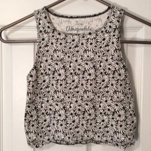 Black and white crop top